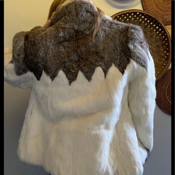 100% Authentic Rabbit fur coat!!RARE pattern!! - Picture 3 of 13